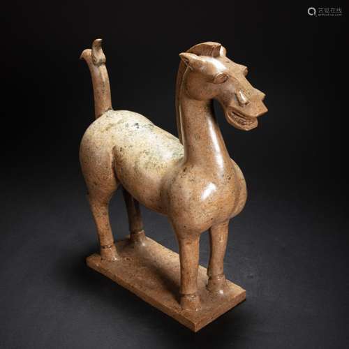 CHINESE HETIAN JADE HORSE, HAN DYNASTY