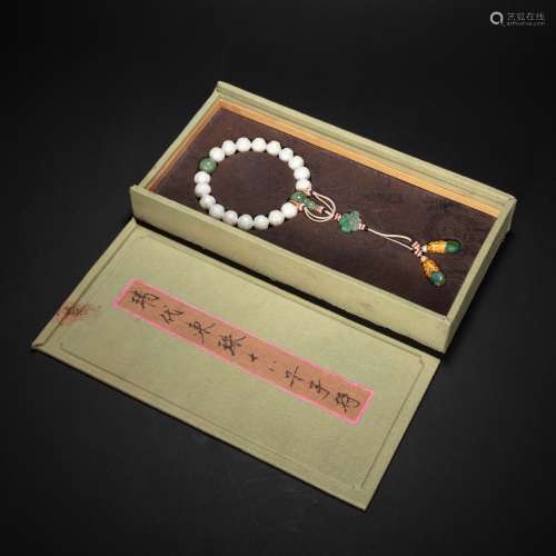 CHINESE PEARL STRING WITH 18 SONS AND MANY TREASURES, QING D...