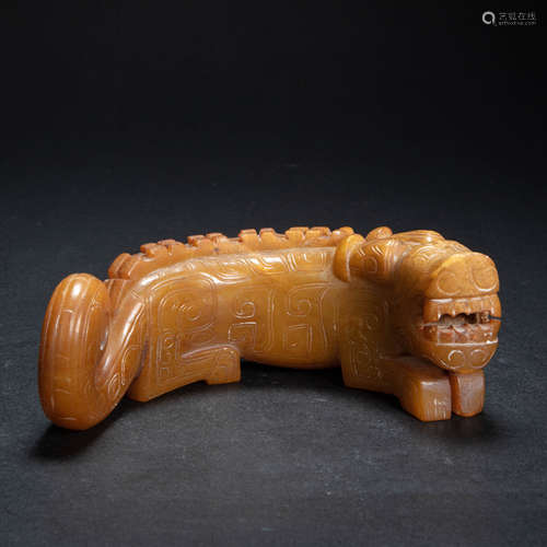 CHINESE HETIAN JADE BEAST, HAN DYNASTY