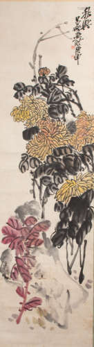 CHINESE WU CHANGSHUO PAINTING AND CALLIGRAPHY, QING DYNASTY