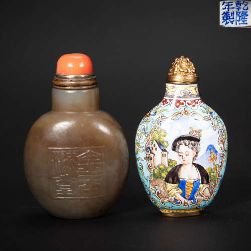 A GROUP OF CHINESE SNUFF BOTTLES, QING DYNASTY