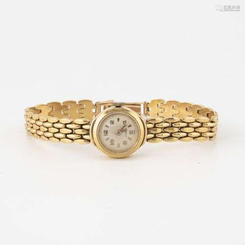 Montre bracelet de dame en or jaune (750). Boîtie…