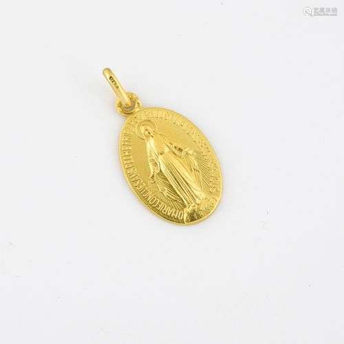 Petite médaille miraculeuse en or jaune (750). Po…