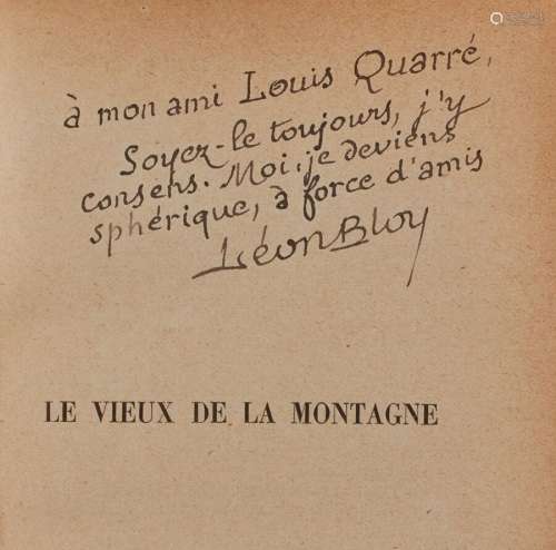 BLOY Léon. Le Vieux de la Montagne 1907-1910. Paris, Mercure...
