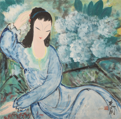 A CHINESE PAINTING OF BEAUTY