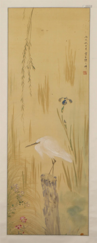 A CHINESE PAINTING OF EGRET
