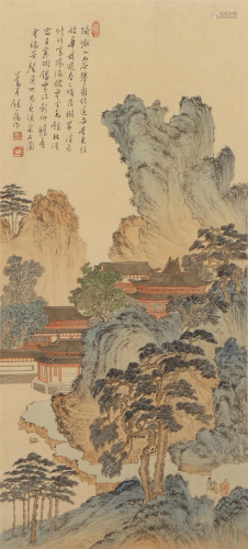 A CHINESE PAINTING OF SERENE PAVILLION
