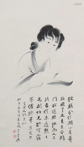 A CHINESE PAINTING OF BEAUTY