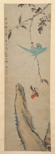 A CHINESE PAINTING OF PARROT