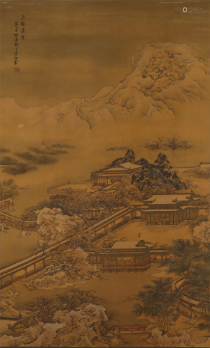 A CHINESE PAINTING OF WINTER PALACE