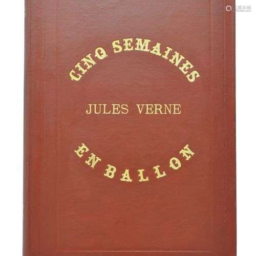 [Afrique] Cinq semaines en ballon par Jules Verne. Illustrat...