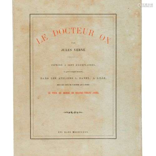 [Flandres] Le Docteur Ox par Jules Verne. Lille, L. Danel, 1...