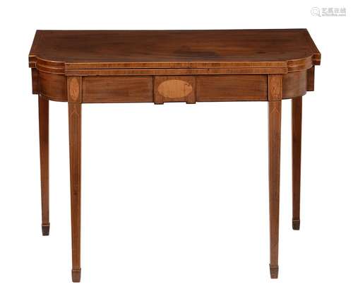 A George III mahogany and inlaid card table