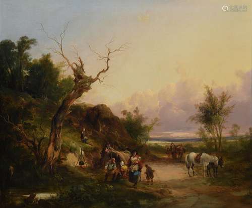 William Shayer Snr. (British 1787-1879), A Gypsy Camp