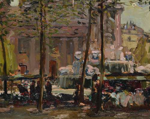 Alexander Jamieson (British 1873-1937), The Flower Market, S...