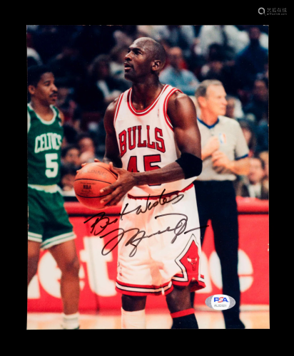 A Vintage Michael Jordan Signed Autographed Chicago
