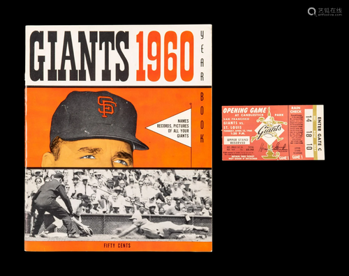 An April 12, 1960 San Francisco Giants Opening Game at