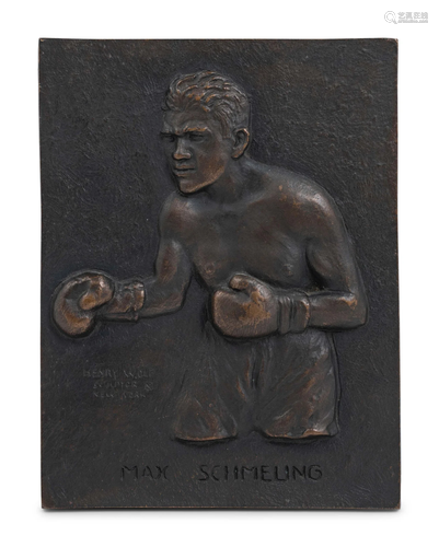 An Original 1930 Bronze of Max Schmeling Plaque by