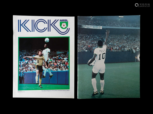 A Group of Pele New York Cosmos On Site Items Including