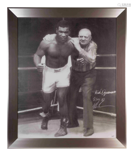 A Large Mike Tyson Signed Autograph Original Artwork