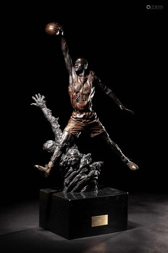 A 1994 Michael Jordan United Center Bronze Maquette,