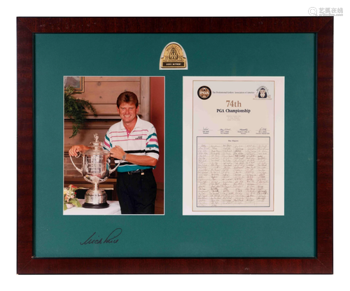 A Nick Price Signed Autographed 1992 PGA Championship