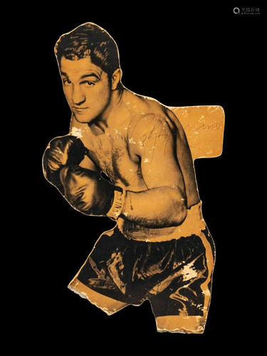 A 1955 Rocky Marciano Signed Autograph Large Movie