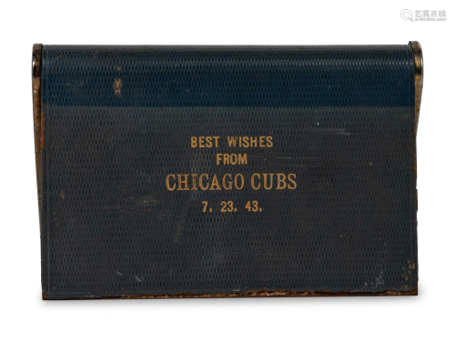 A Desk Clock Presented by the Chicago Cubs to Manager