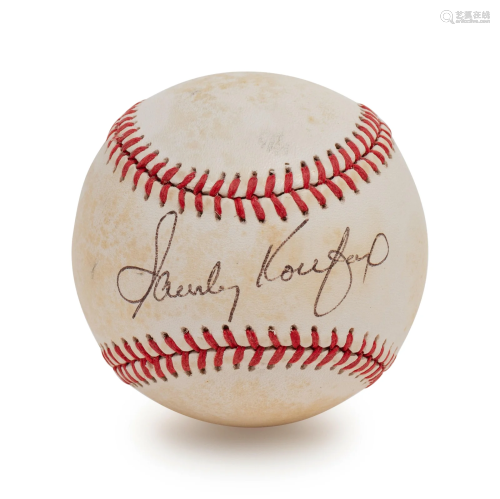 A Sandy Koufax Signed Autograph Baseball (BAS Beckett