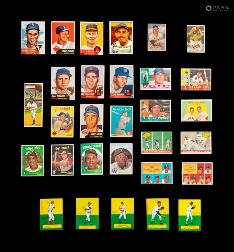 A Group of 30 Assorted 1950s and 1960s Baseball Cards