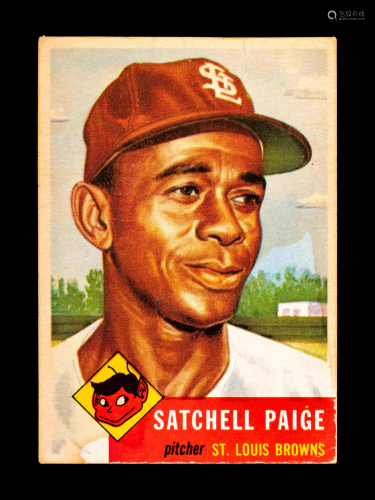 A 1953 Topps Satchel (Satchell) Paige Baseball Card No.