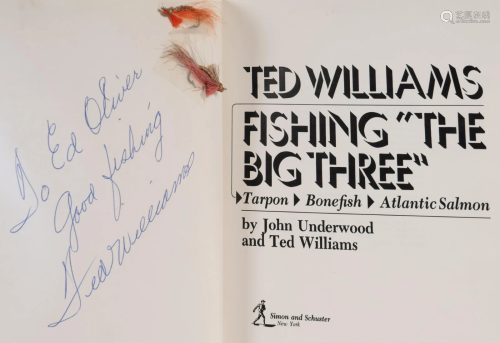 A Ted Williams Signed Autographed Fishing The Big Three