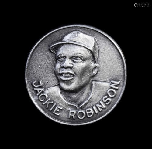 A 1962 Jackie Robinson Hall of Fame Pewter Press Pin