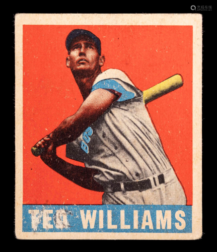 A 1948 Leaf Ted Williams Baseball Card No. 76 (PSA