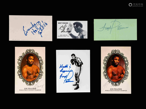 A Group of Six Heavyweight Boxing Champion Signed