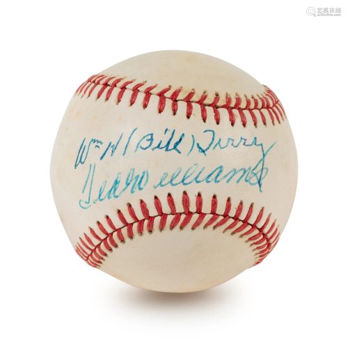 A Ted Williams and William H. Bill Terry Signed