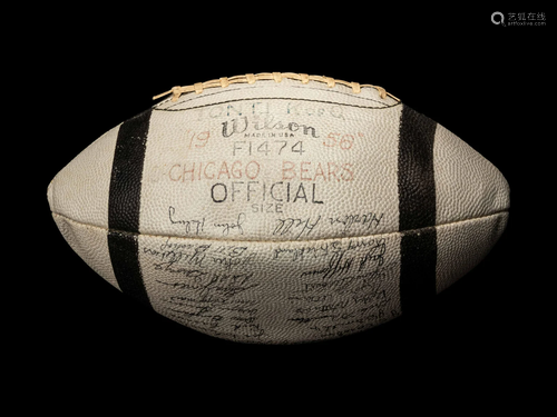 A 1956 Chicago Bears Team Signed Autograph Wilson