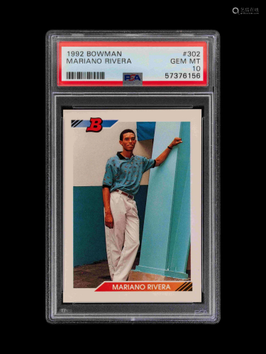 A 1992 Bowman Mariano Rivera Rookie Baseball Card No.
