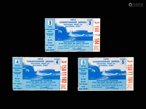 A Group of Significant 1972 Tickets From the Final