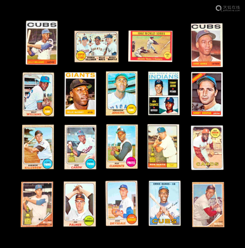 A Group of 19 1960s Topps Baseball Cards Including Hall