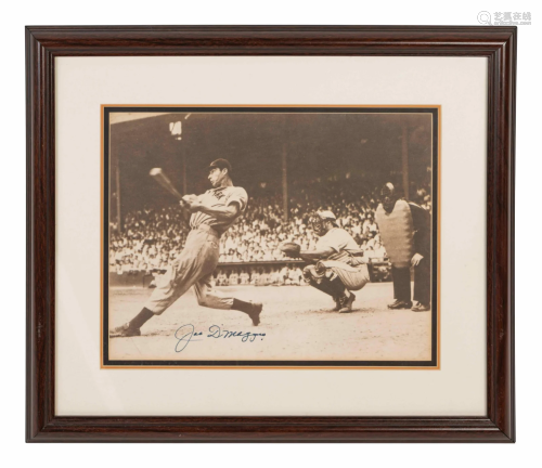 A Joe DiMaggio Signed Autograph Large Format Photograph