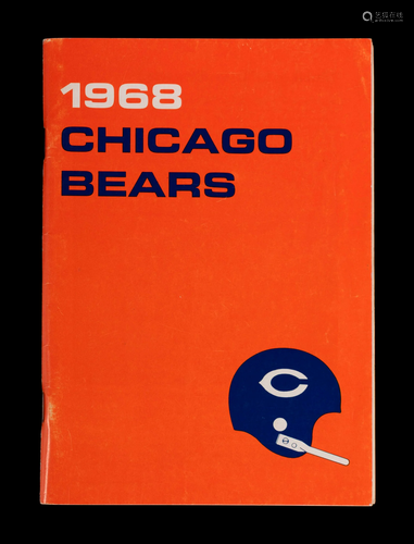 A 1968 Chicago Bears Signed Autograph Media Guide