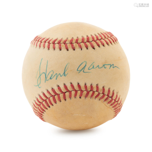 A Hank Aaron Signed Autograph Baseball (BAS Beckett
