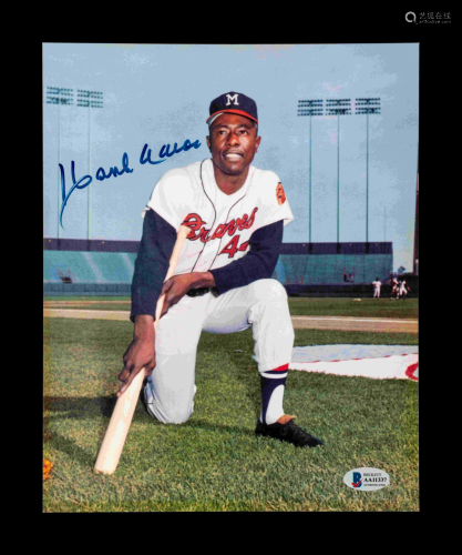 A Hank Aaron Milwaukee Braves Signed Autograph