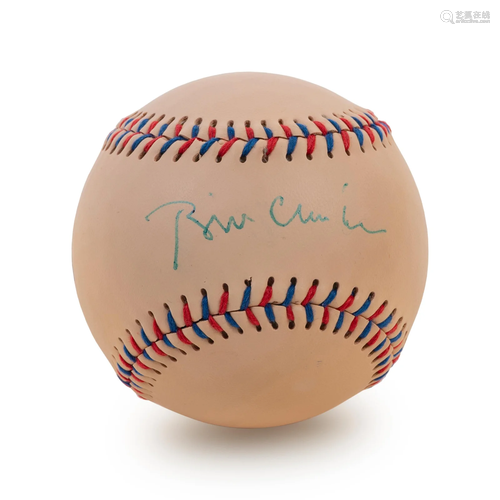 A President Bill Clinton Signed Autograph Baseball (BAS