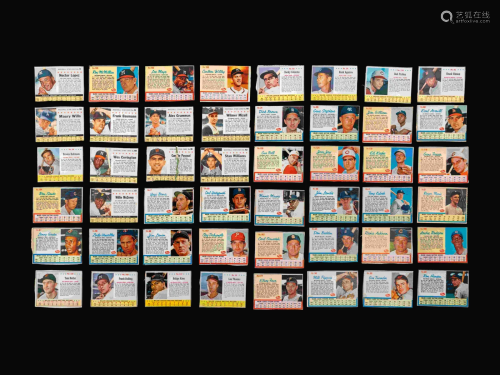 A Group of 48 1960s Post Cereal Baseball Cards