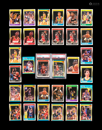 A Group of 31 1988 Fleer Basketball Cards Including a