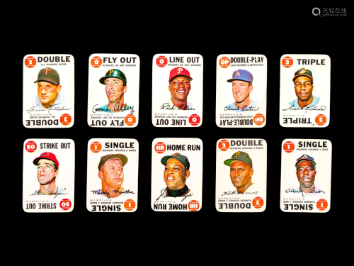 A Group of 10 1968 Topps Baseball Game Cards (Including