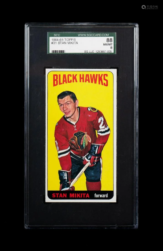A 1964 Topps Stan Mikita Hockey Card No. 31 (SGC 88