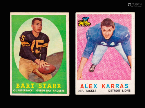A Group of Topps 1950s Hall of Fame Football Cards